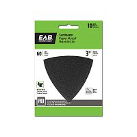 3" x 60 Grit Sandpaper  (10 Pack) Professional Oscillating Accessory Recyclable 